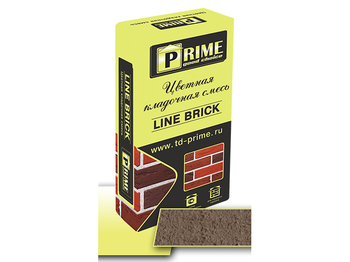 Цветная кладочная смесь Prime "Line Brick" 4453, Светло-коричневая 25 кг Цветная кладочная смесь Prime "Line Brick" 4453, Светло-коричневая 25 кг